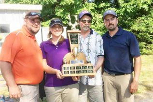The members of the first place team at the tournament were Paul Andrews, Hailey Andrews, Marty Lessard and Matt Lessard